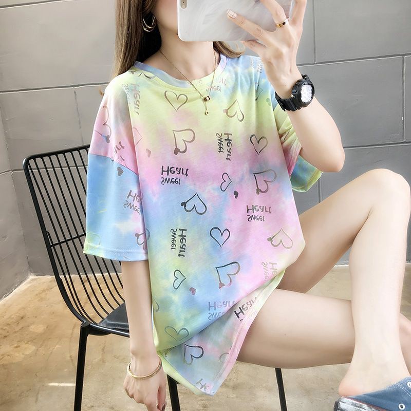 Áo thun Hàn Quốc màu loang form rộng cao cấp