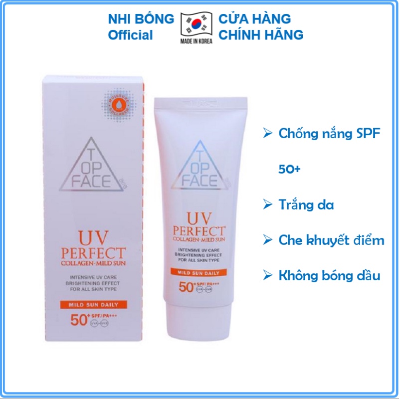 Kem chống nắng chiết xuất từ Collagen ARRATOPFACE Hàn Quốc 70ml