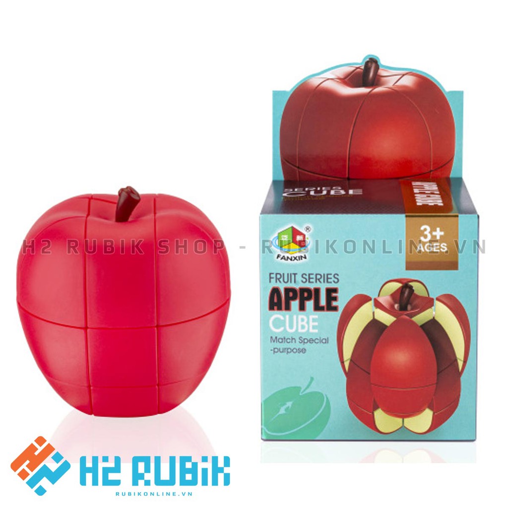 Bộ rubik hoa quả 3 loại chanh, táo, chuối Fanxin Fruit Cube 3x3 biến thể cao cấp