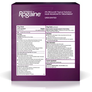 Thuốc mọc tóc nữ Rogaine 2% Minoxidil Topical Solution 60ml *3chai