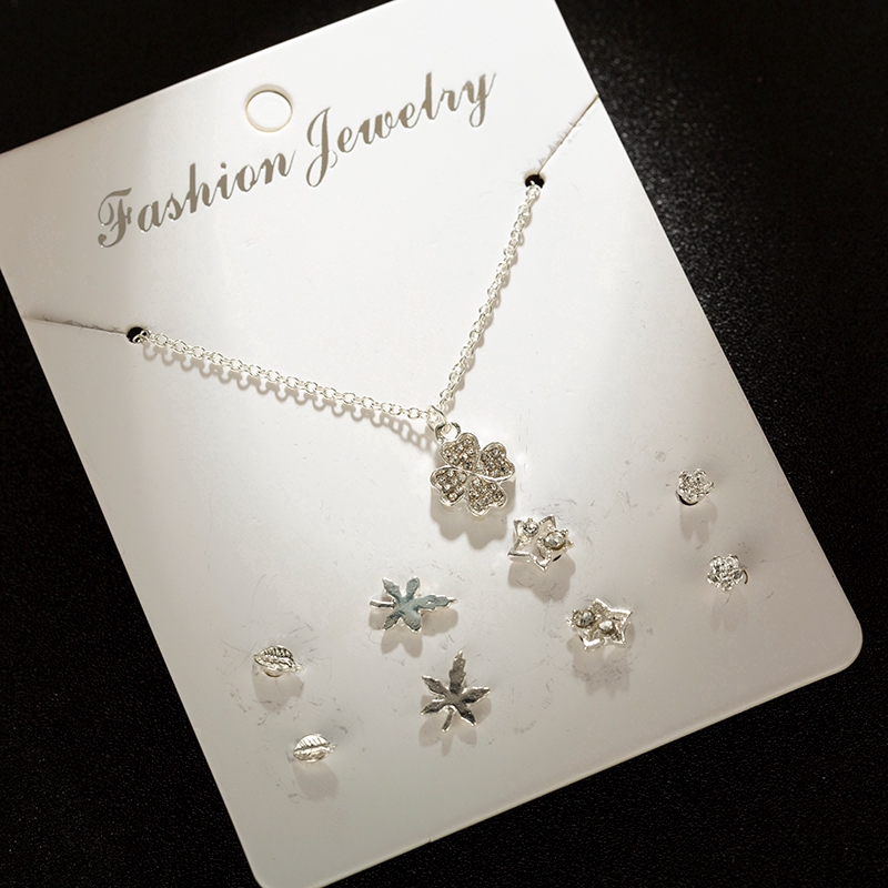 Set dây chuyền + khuyên tai phong cách Hàn Quốc dễ thương | BigBuy360 - bigbuy360.vn