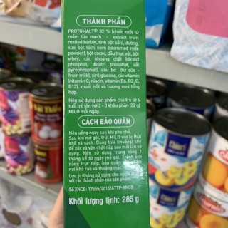 Sữa Milo Lúa Mạch Hộp Giấy 285gram