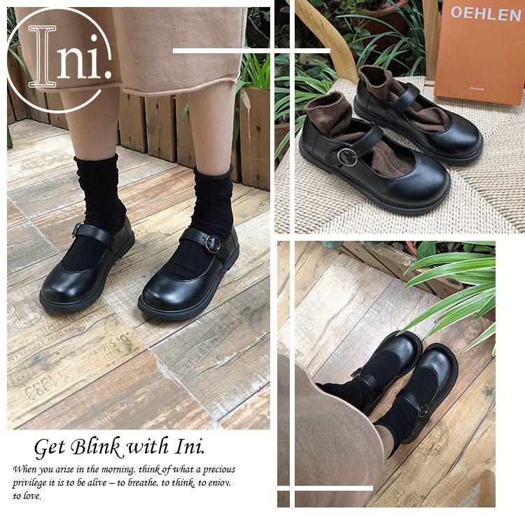 Giày lolita giả da, có quai phong cách Anh ( có sẵn size 38)