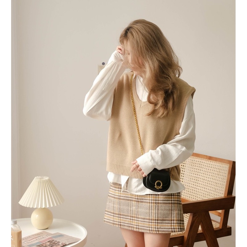 LEN clothing Áo ghile len cổ tim 3 màu 7590 | BigBuy360 - bigbuy360.vn