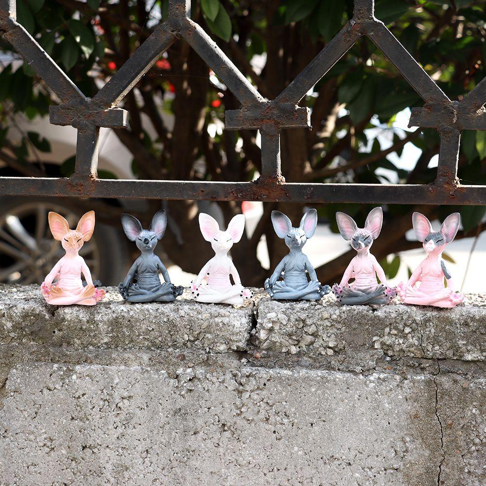 SUSANS Mô Hình Chú Mèo Bằng Đá Dùng Trang Trí Tiểu Cảnh Độc Đáo