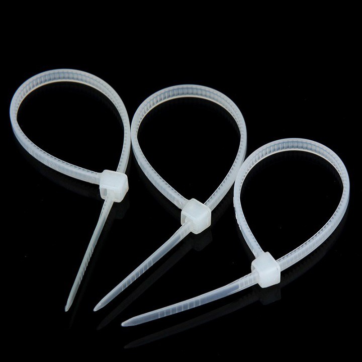 Túi 100 dây thít nhựa kích thước 15cm, Dây thít cáp, gút cáp nhựa (Nylon cable tie)