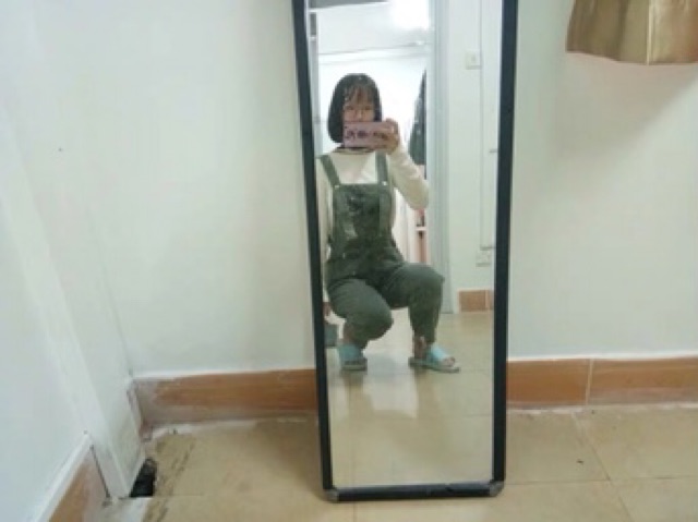 [KÈM ẢNH THẬT ] yếm quần bò dài túi lệch màu tro độc lạ ulzzang hàn quốc | BigBuy360 - bigbuy360.vn