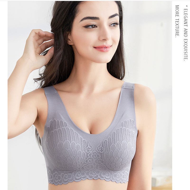 Áo ngực ren mềm mại không đường may kiểu dáng quyến rũ dành cho nữ cỡ M-XXL | BigBuy360 - bigbuy360.vn