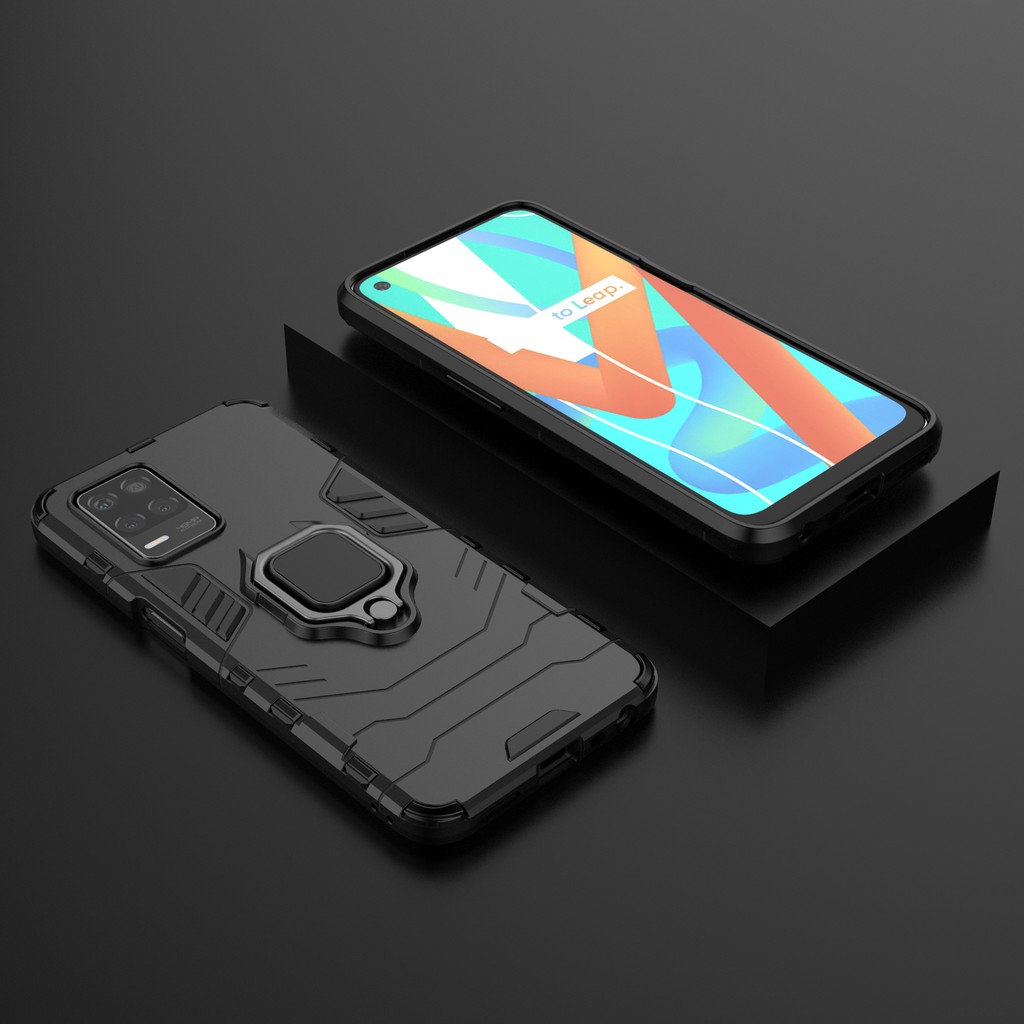 Ốp lưng Realme Q3 / Realme 8 5G / Realme V13 Iron Man Iring chống sốc giá đỡ thời trang cao cấp