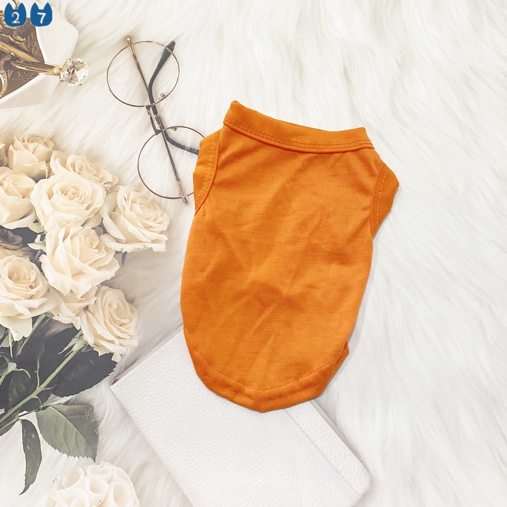 Áo Thun Ba Lỗ Cổ Tròn Nhiều Màu Sắc Dành Cho Thú Cưng
