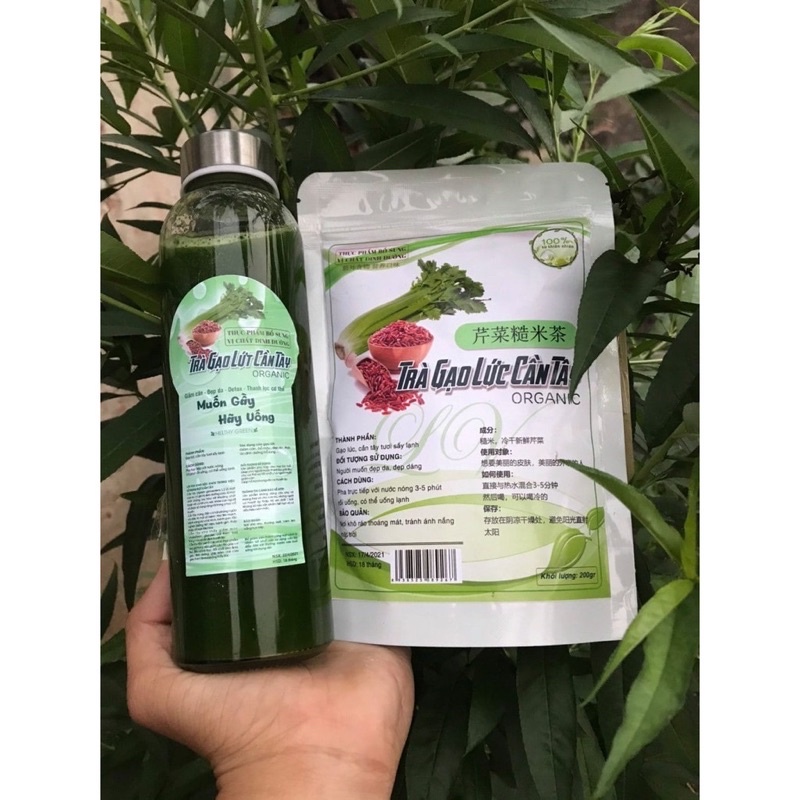 Cần tây gạo lứt sấy lạnh công nghệ Nhật Bản gói 200g