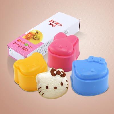 Combo 3 khuôn nhấn làm bento , shushi (Mèo, gấu, thỏ)