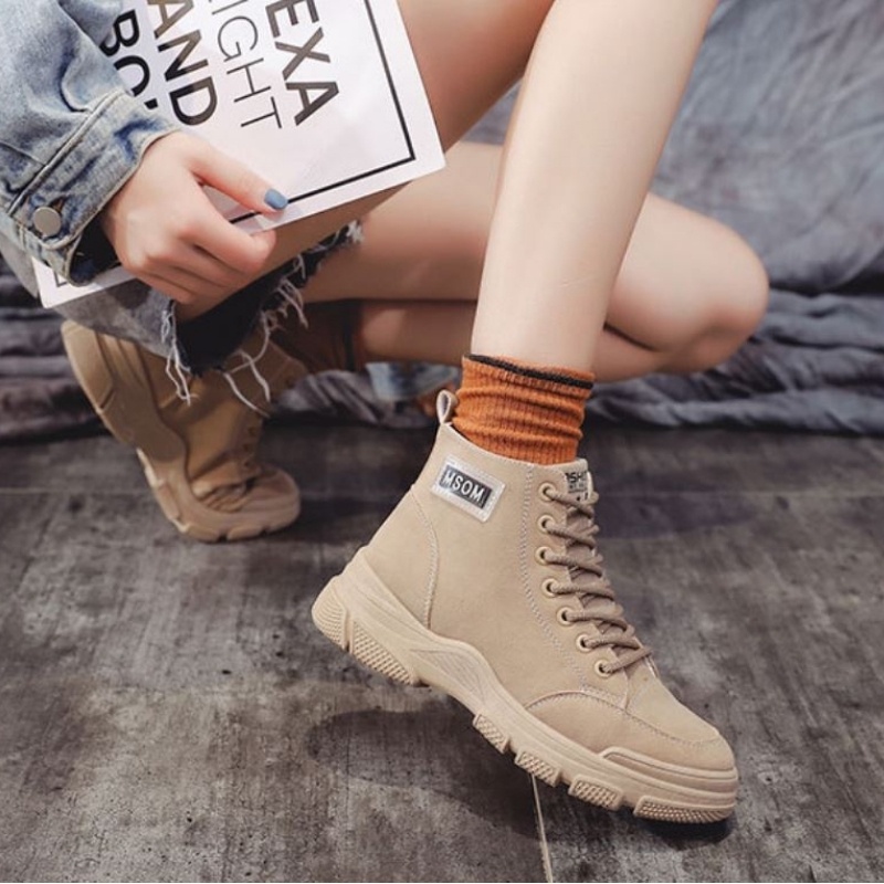 Bốt da lộn, bốt nữ phiên bản chữ MSOM mới, đế tăng chiều cao, lên chân siêu đẹp DVT 1017720