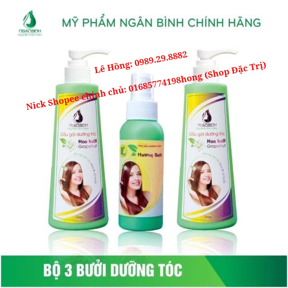 (Mẫu MỚI) DẦU XẢ BƯỞI NGÂN BÌNH Dưỡng tóc mềm mượt, Kích mọc tóc dày dài, Giảm rụng tóc khô xơ chẻ ngọn, Hương hoa bưởi