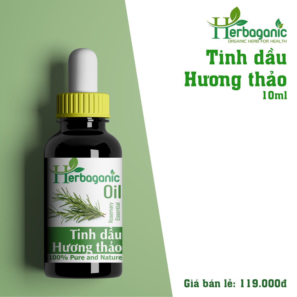 Tinh dầu Hương Thảo - Rosemary Essential Oil, Herbaganic Oil - Tinh dầu thiên nhiên nguyên chất, nhập khẩu trực tiếp