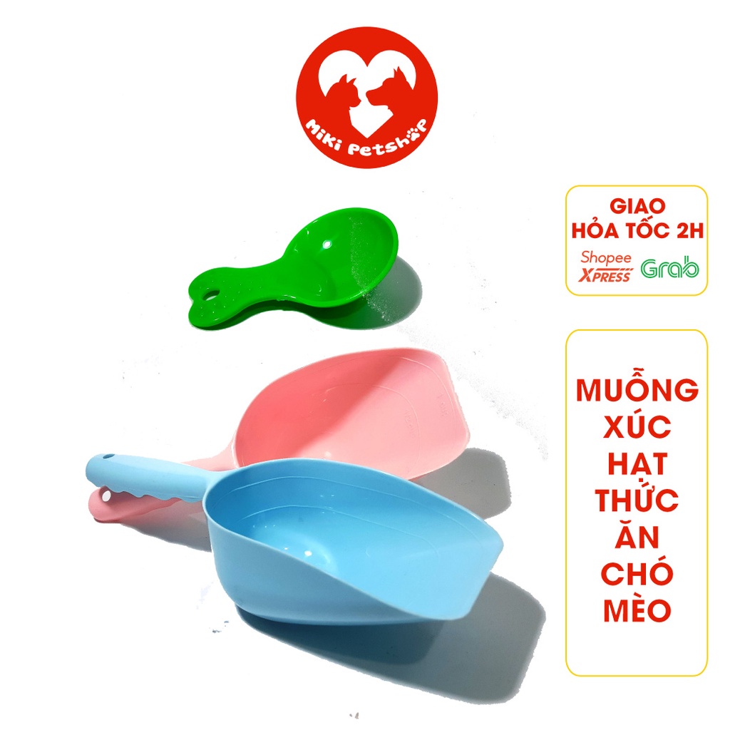 [Mã 155FMCGSALE giảm 7% - tối đa 100K đơn 500K] Muỗng Xẻng Xúc Hạt Thức Ăn Cho Chó Mèo Màu Ngẫu Nhiên - Miki Petshop