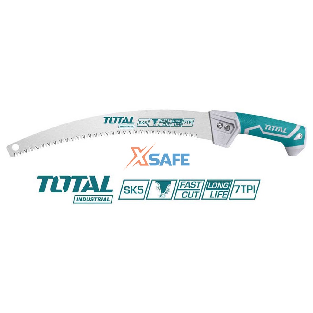 Cưa cành cầm tay lưỡi cong 13inch TOTAL THT5113306 cưa gỗ chuyên dụng siêu sắc bén lưỡi cưa chống cong gãy chống rỉ sét