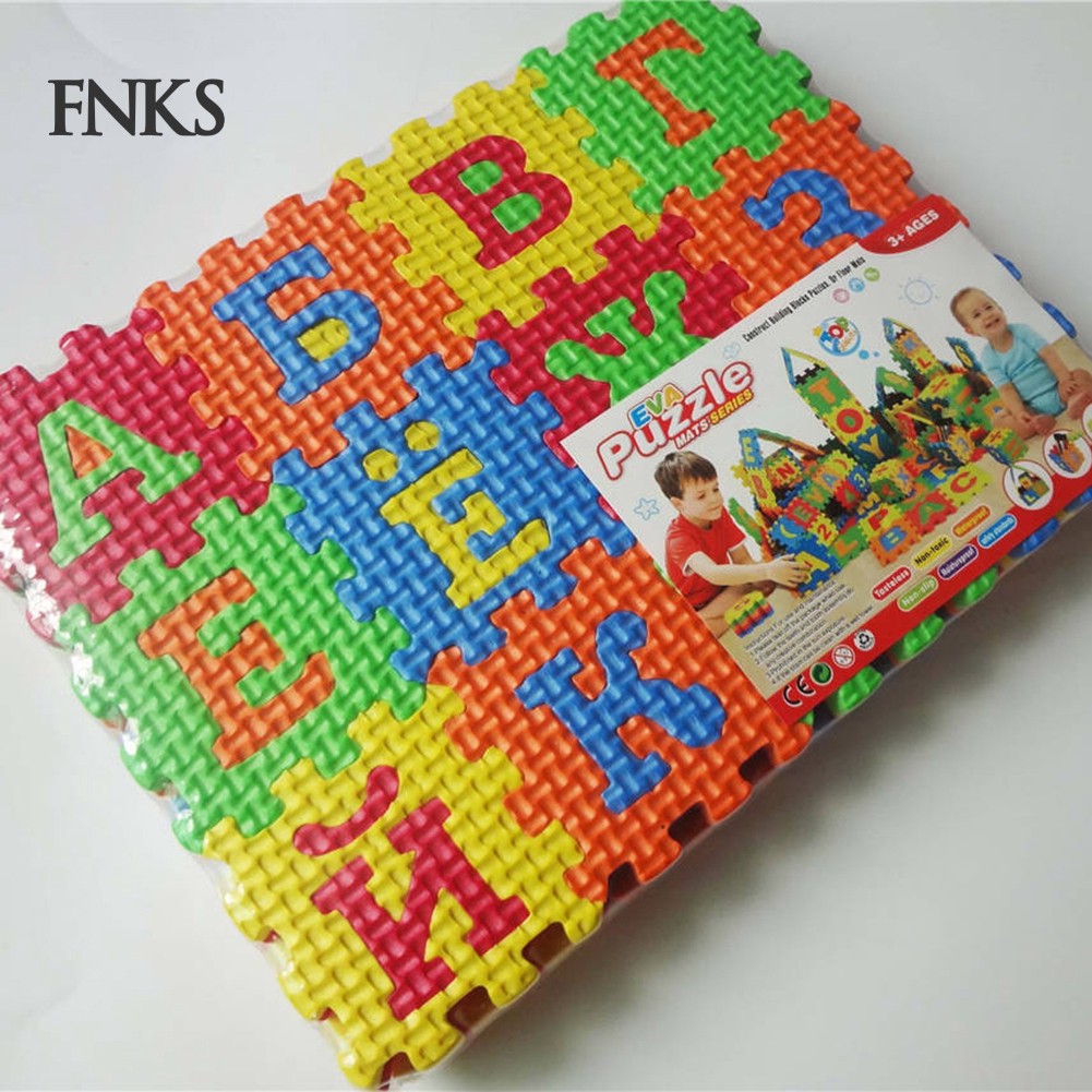 Thảm đồ chơi 36 mảnh hình bảng chữ cái tiếng Nga giáo dục cho trẻ