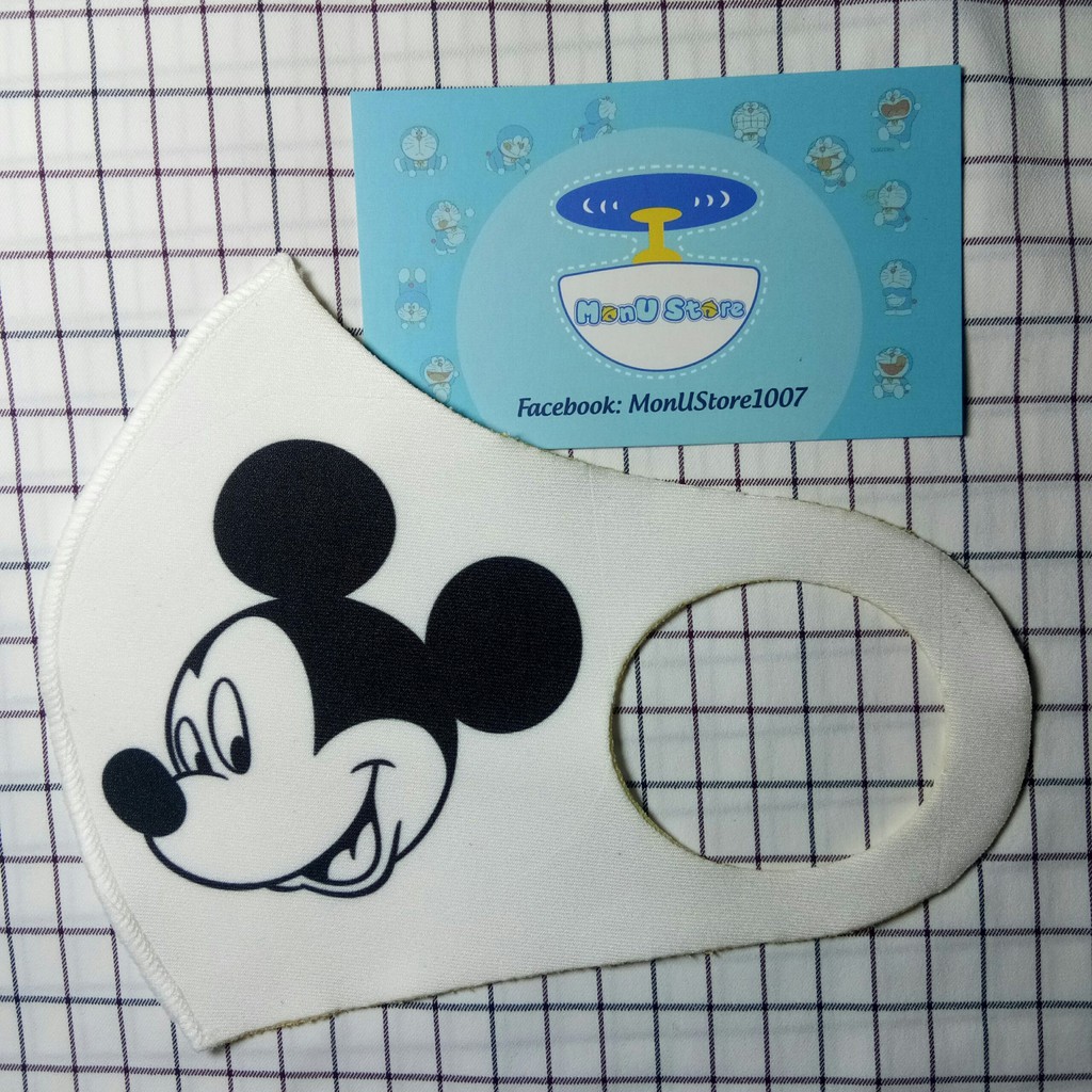 Khẩu trang vải su 3D hình chuột Mickey dễ thương cute