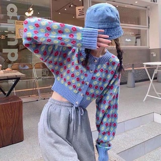 [ORDER TAOBAO] ÁO CARDIGAN HOA CROPTOP