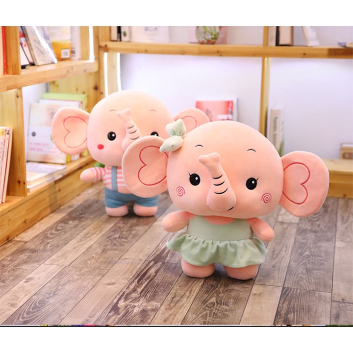 Gấu Bông Voi Bông Đứng Nhồi Bông Cao Cấp Co Dãn 4 Chiều 25cm Hàng Loại 1