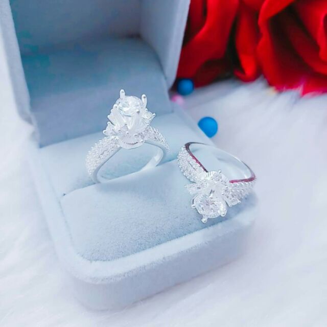 Nhẫn nữ đá cao cấp( bạc ta)