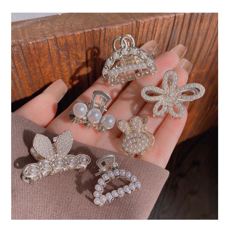 Kẹp Tóc Hình Nơ Đính Ngọc Trai Thời Trang