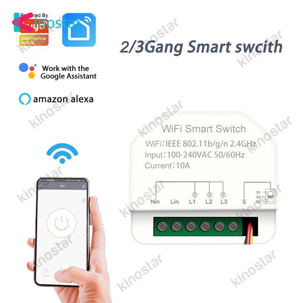Tuya 3 / 2 Cách Trung Tâm MINI Wifi Công Tắc Ngắt Bán Buôn Điều Khiển Từ Xa 2.4G Smrt Đời Ứng Dụng Làm Việc với Alexa Google Home