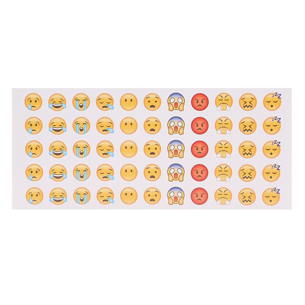 Bộ 12 tấm sticker trang trí (Emoji Stickers)