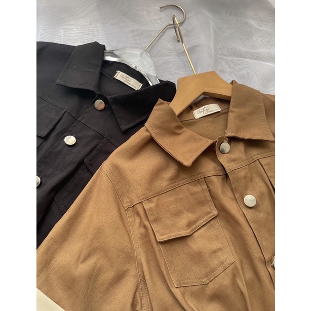 REHAN DRESS - váy kaki jean kèm đai REGEN