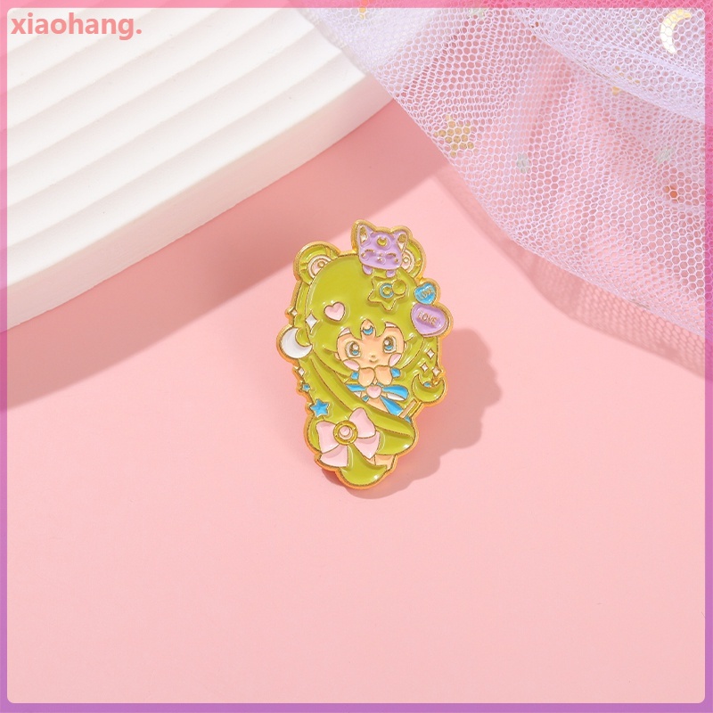 Ghim Cài Áo Hoạt Hình Thủy Thủ Mặt Trăng Tráng Men Thích Hợp Làm Quà Tặng Bạn Bè