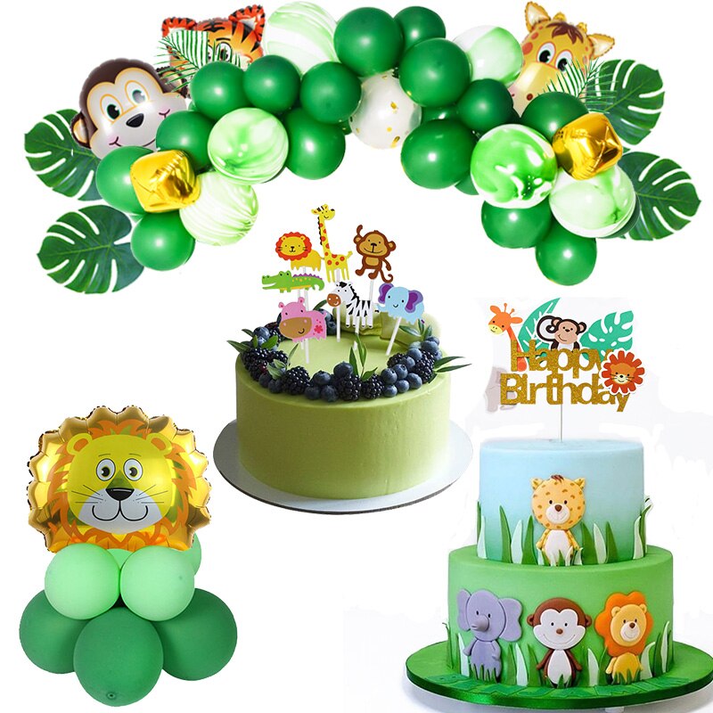 1 que cắm trang trí bánh kem họa tiết động vật đáng yêu