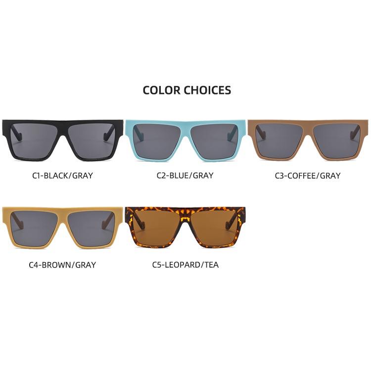 Kính mát gọng vuông lớn phong cách Âu Mỹ thời trang cho nam và nữ 2021