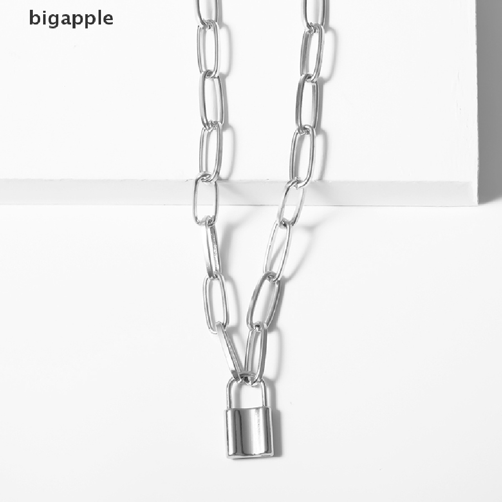 Vòng cổ Mặt Ổ Khóa Phong Cách Punk Hiphop Cá Tính Dành Cho Nam Và Nữ