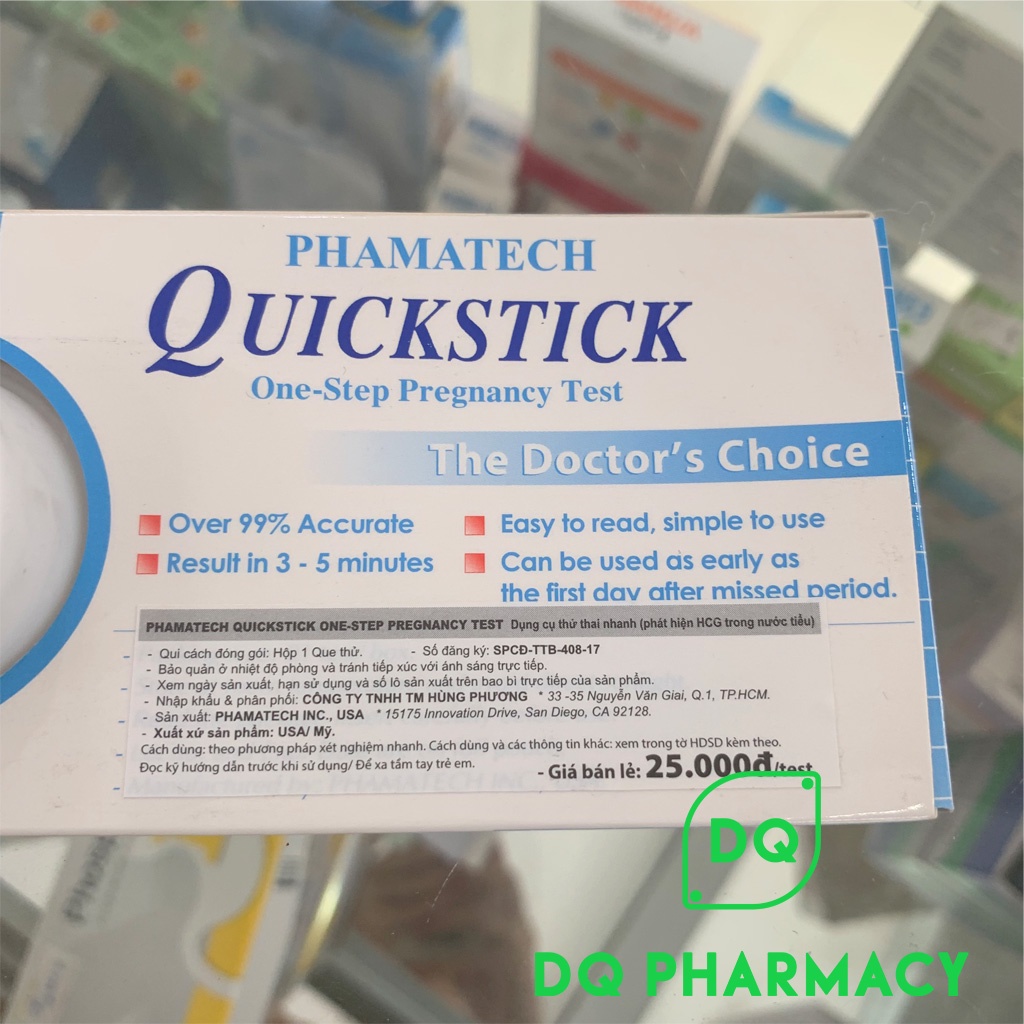 Que thử thai Quickstick nhập khẩu USA chính hãng