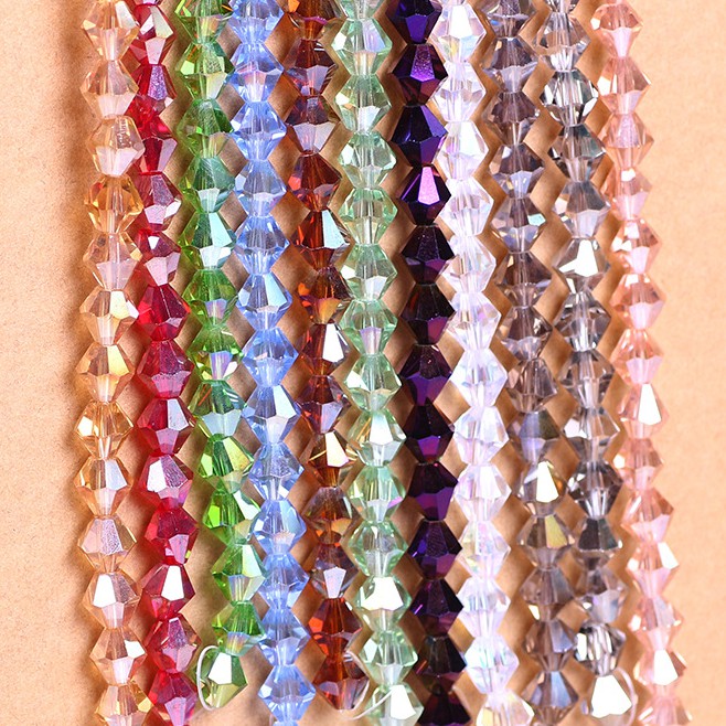 Chuỗi Hạt Đá Pha Lê Thoi 3Mm Nhiều màu Trong Suốt - Pha lê trang sức handmade, Nguyên liệu Thủ công cao cấp
