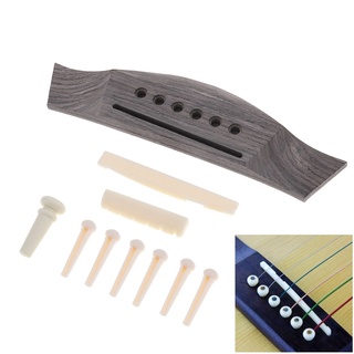 1 bộ ngựa đàn + ngựa đàn + ngựa đàn bằng gỗ hồng 2 màu cho đàn guitar acoustic 40 41 inch