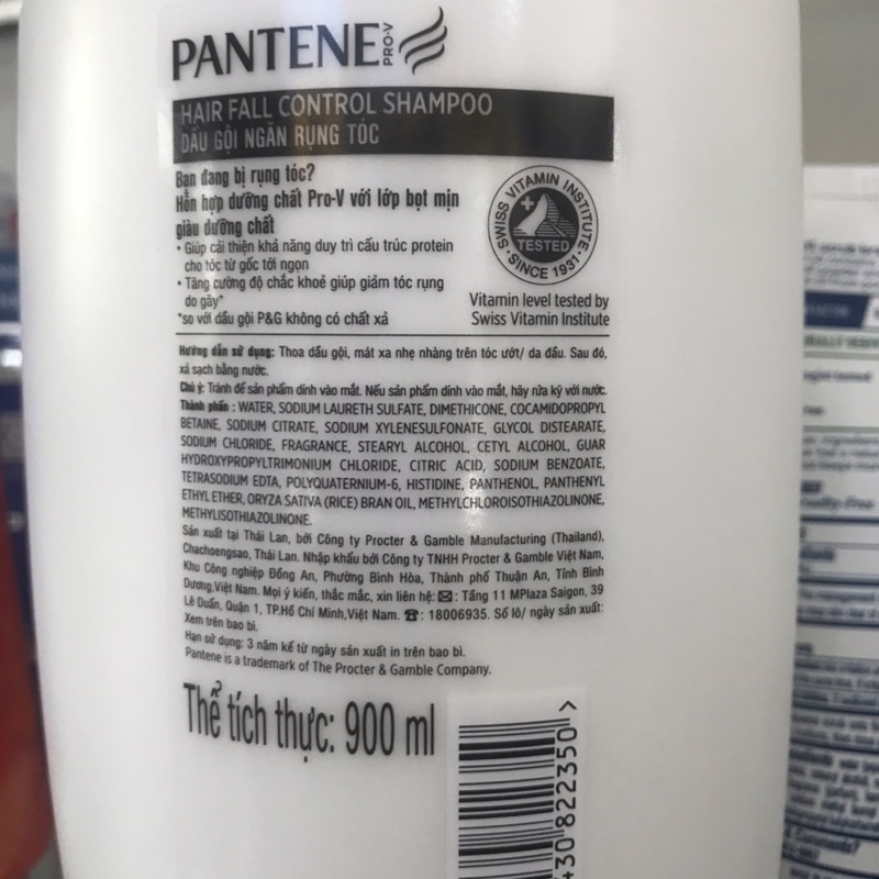Dầu Gội Pantene Ngăn Rụng Tóc (900g)