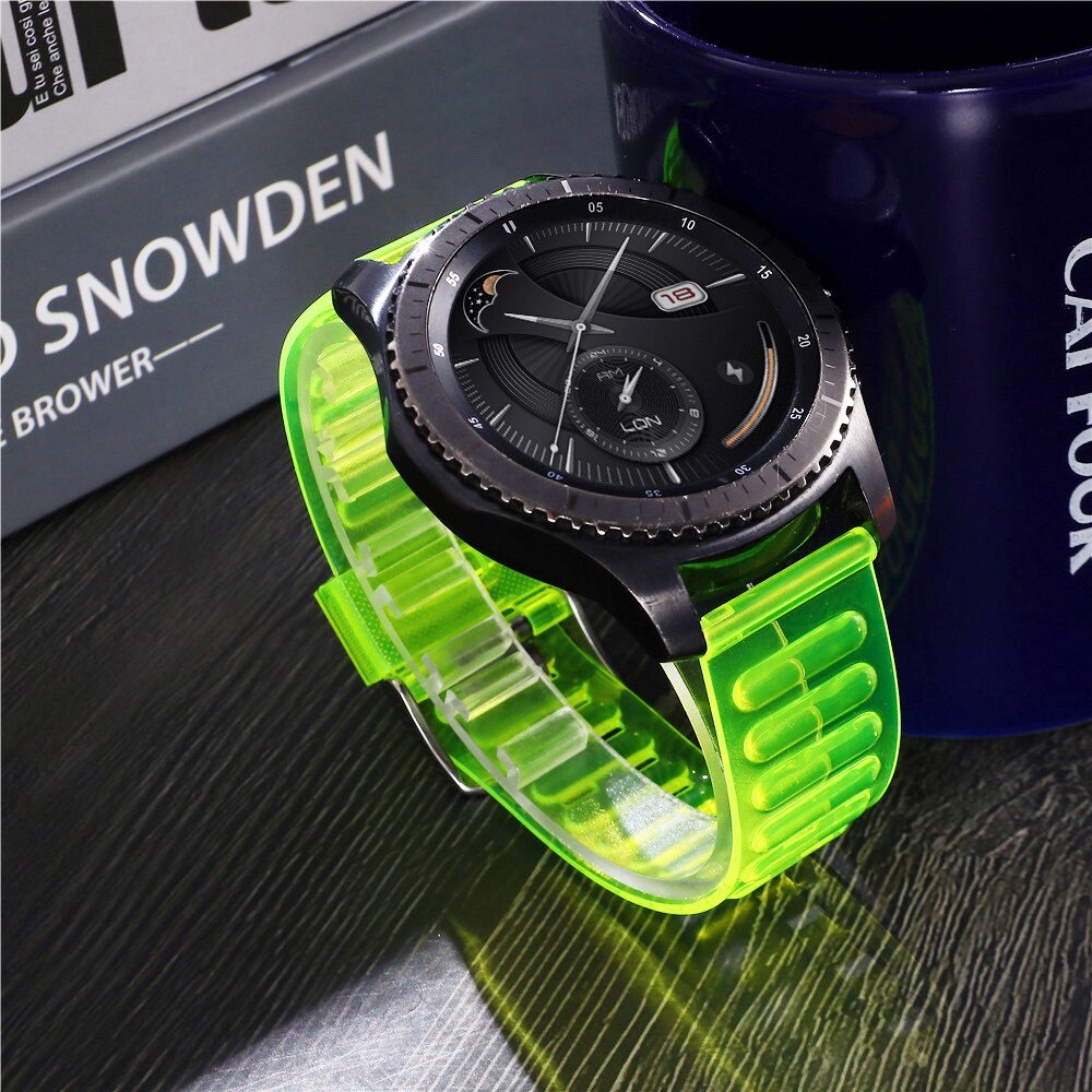 Dây đeo Silicone trong suốt cho đồng hồ thông minh Garmin VENU 2 SQ Vivomove 3 HR