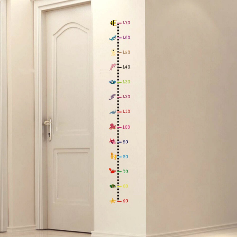 Sticker dán tường đo chiều cao cho bé thiết kế nhiều kiểu dễ thương