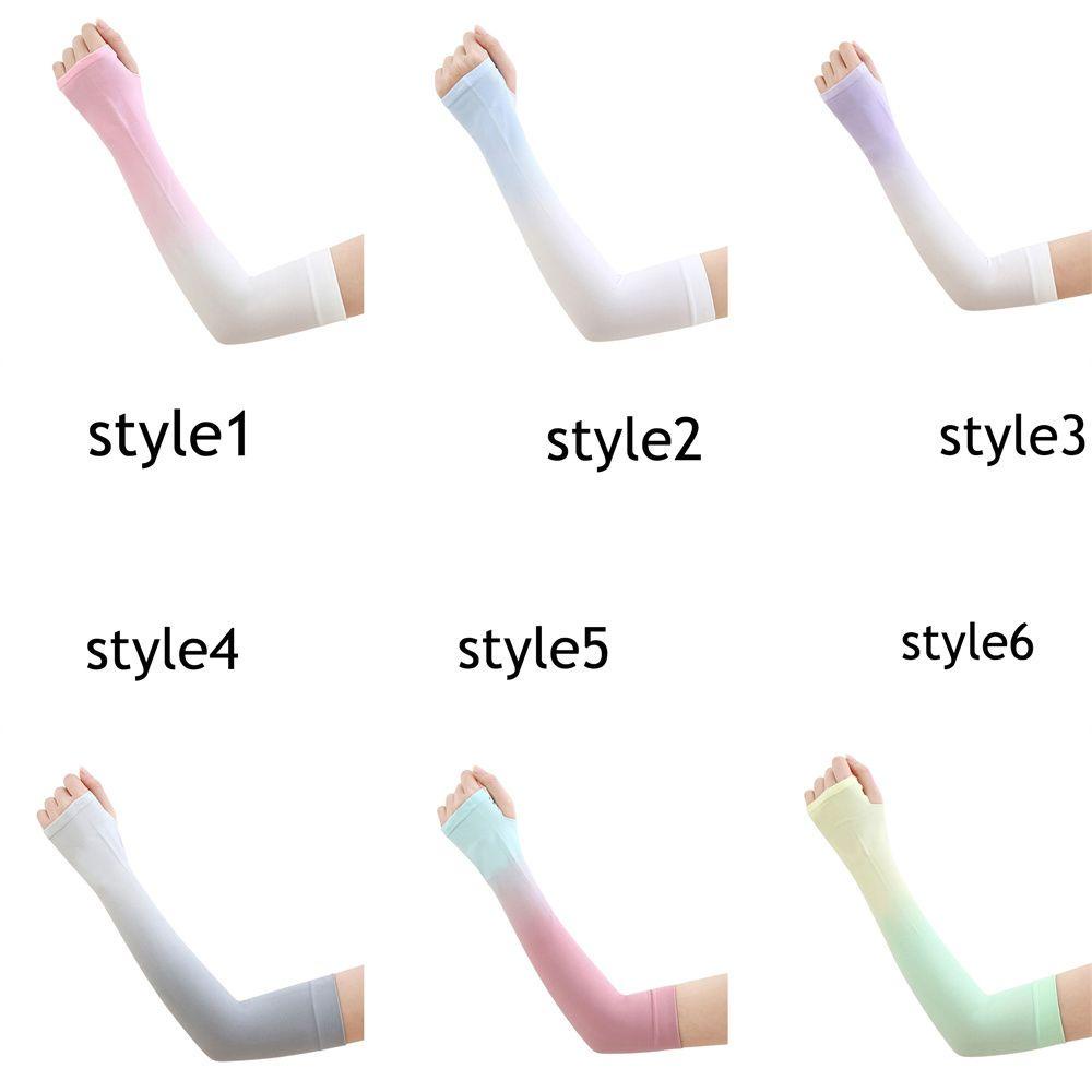 🏆7.7 Tay Áo Băng 【-5°CVỏ Bọc Cánh Tay Co Giãn Chống Tia UV Màu Gradient Thoáng Khí Cho Nữ