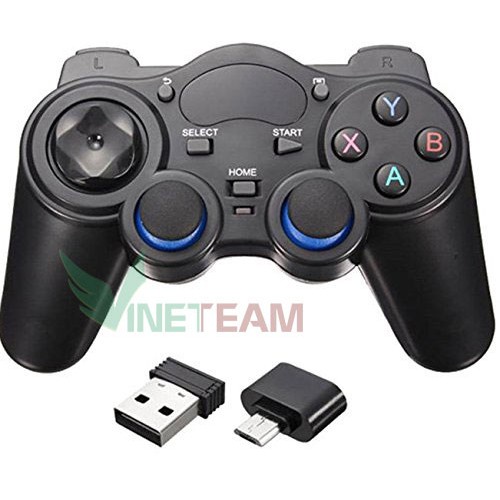 Tay cầm chơi game không dây USB Bluetooth 2.4G TGZ-850M cho PC, Laptop / Điện Thoại, TV Android, TV Box (MÀU ĐEN)