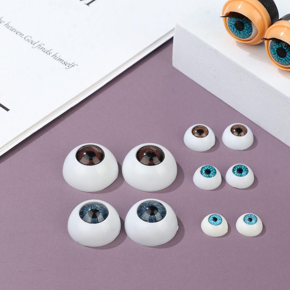 1 Cặp Mắt Búp Bê Hoạt Hình Mắt Giả Bằng Silicone Kèm Lông Mi