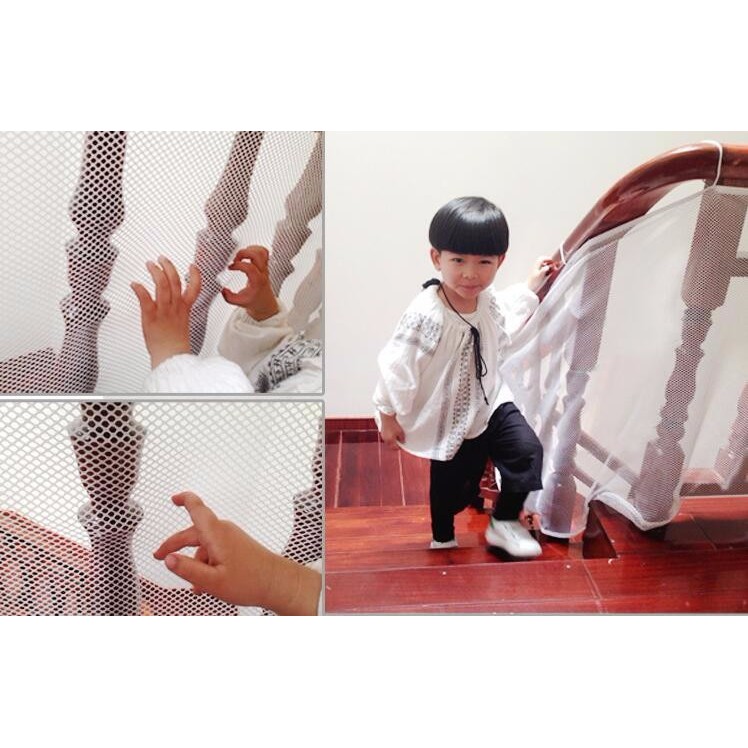 Lưới An Toàn Che Kẽ Hở Ban Công, Cầu Thang An Toàn Cho Bé Babysafe - Hàng nhập khẩu chính hãng