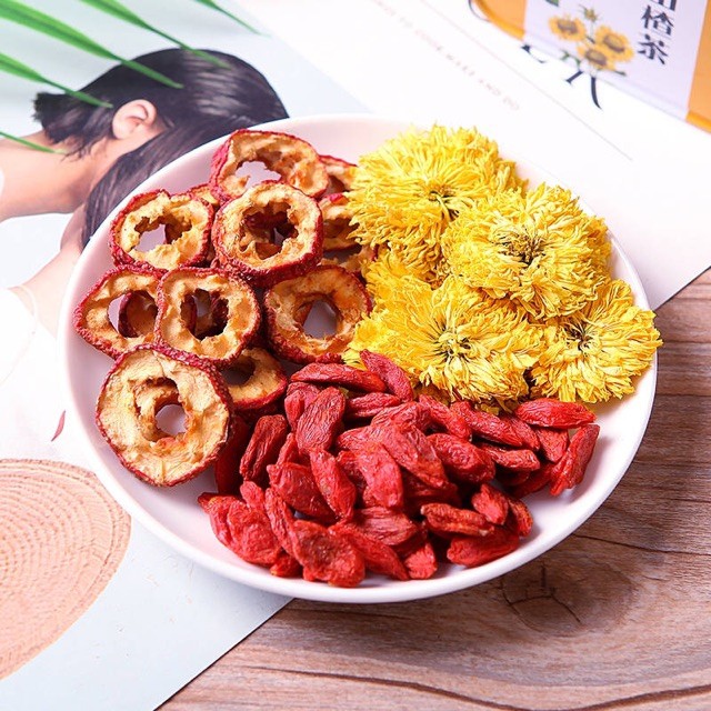 1 gói dùng thử trà sơn trà hoa cúc kỳ tử đỏ mát gan đẹp dáng_trathaomocsi