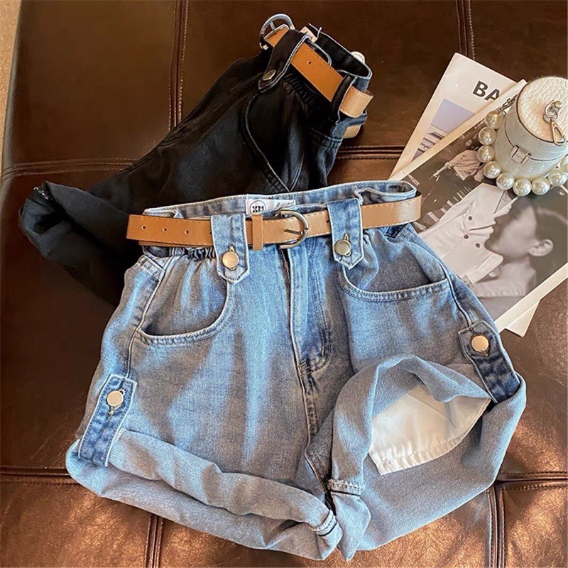 Quần short jean 0005, 6716 nữ chất jean đẹpI Trần Hân Shop 20003923 ( kèm đai nịt)