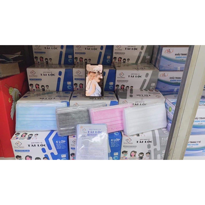 Khẩu trang y tế 4 lớp khang khuẩn tài Lộc