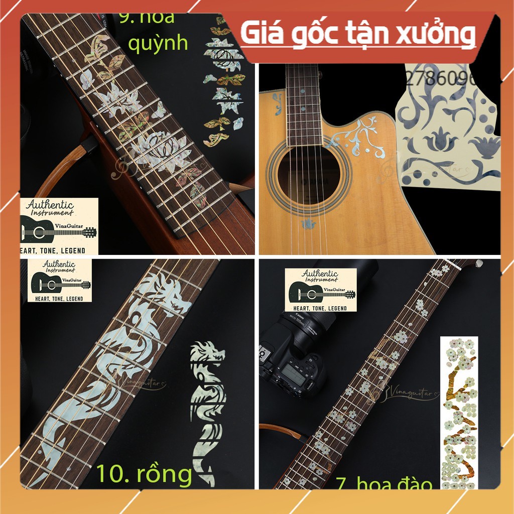 Miếng Dán Khảm Cần Đàn Trang Trí Cho Guitar Ukulele Đa Dạng Hình - NMH Music Phân Phối Chính Hãng