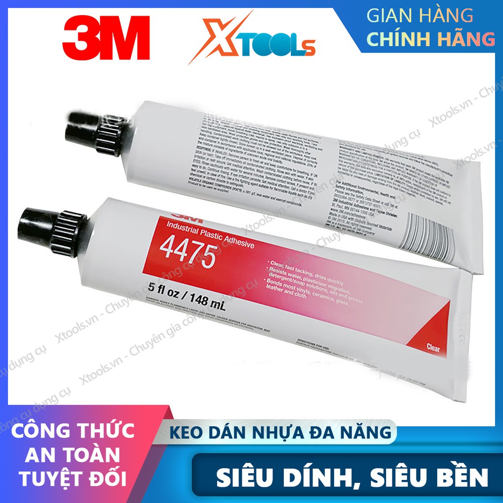 Keo dán nhựa đa năng siêu dính 3M 4475 148ml, dán giày dép gỗ nhựa xe ống PVC đồ thủ công màu trong suốt độ thẩm mỹ cao