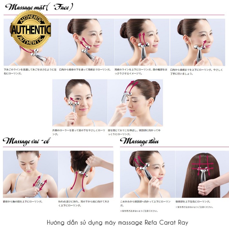 | REFA | Máy Massage Refa Carat Ray Limited Face - Body ( Hàng Chính Hãng Nhật Bản ) - BH 24 Tháng